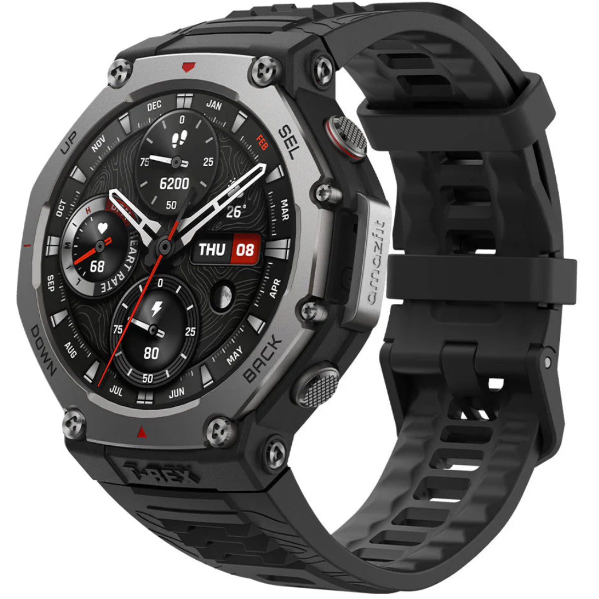Amazfit T-Rex 3 smartwatch vista frontal resistência militar