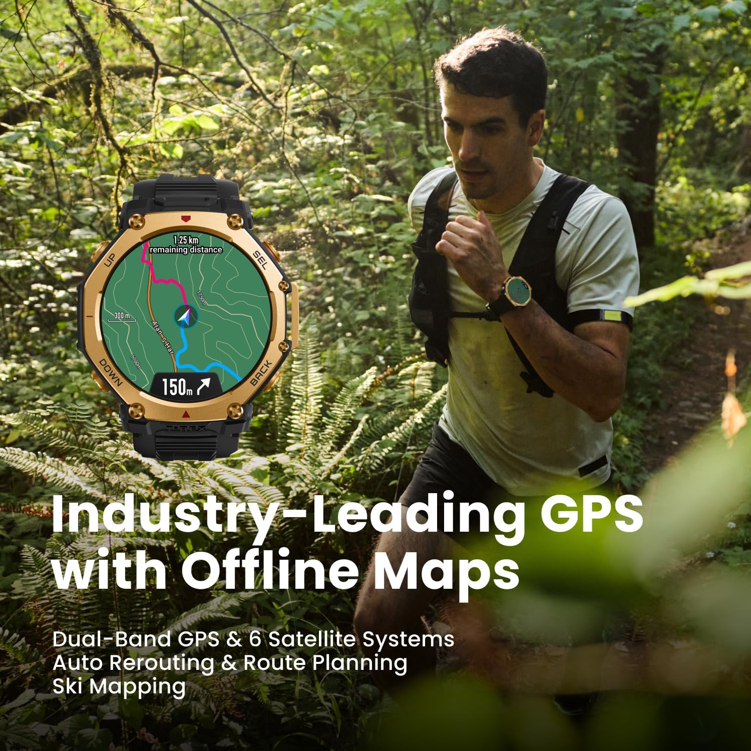 Amazfit T-Rex 3 Pro GPS dual-band para atividades ao ar livre
